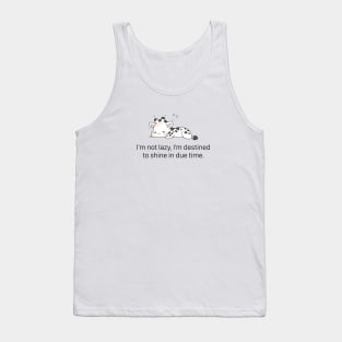 lazy, funny animal, cute animal, t-shirt, giraffe, lazy, bored Sticker Tank Top